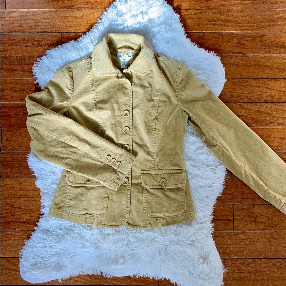 Talbots Tan Corduroy Blazer Jacket
